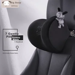 Rice Soup Set jastuka za vrat i leđa za auto sedište, Crni