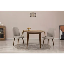 HANAH HOME Trpezarijski sto i stolice Vina 1005 3 - White Cream