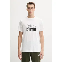 Puma Muška majica Graphic Super Puma Tee, 632087-02, Bela