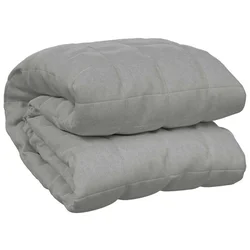 Vidaxl Obtežena odeja siva 155x220 cm 11 kg blago