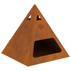 Kamin Smeđa 50 x 50 x 51 cm Čelik otporan na vremenske uvjete