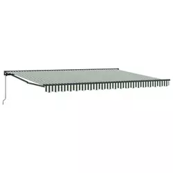 Ručno sklopiva tenda Zelena i bijela 4 × 3,5 m