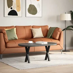 Noge za klub stolić u obliku slova X, 2 kom, crne, 38 x (42-43) cm, čelik
