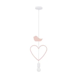 Heart B Pendant Lamp 1X20W E27 Iq Kids Pink
