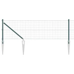 Vidaxl Varjena žična ograja s konicami 25 x 0,6 m (Š x V)