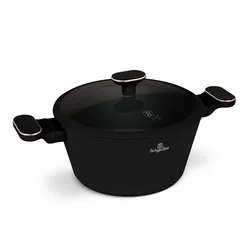 Berlinger Haus Šerpa sa poklopcem Black Rose Collection BH-8358, 24cm, Crna