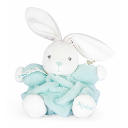 Plišasti zajček Chubby Rabbit Water Plume Kaloo turkizen 18 cm iz nežnega materiala v darilni embalaži od 0 mes