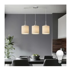 Eglo - LED luster na sajli TUNJA 3xE27/60W/230V krem