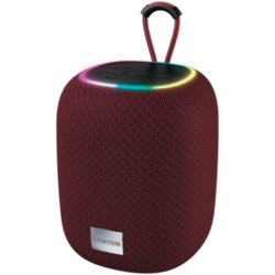 CANYON BSP-8, Bluetooth Speaker, BT V5.2, BLUETRUM AB5362B, TF card support, Type-C USB port, 1800mAh polymer battery, Max Power 10W, Red, cable length 0.50m, 110*110*135mm, 0.57kg