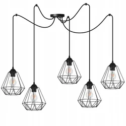 GH VISEČA STOPLOŠNA SVETILKA LESTENC SPIDER loft E27 LED
