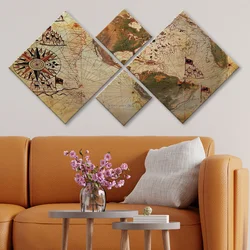 Wallity slika 4MDF2023823, 60x115 cm, 4 dijela