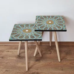 Hanah Home Set klub stočića 2Shp340, 2 komada, Šareni