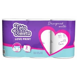 UBRUS PAPIRNI 3SL LOVE VIOLETA 3/1