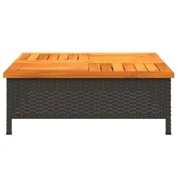 Pokrov za bazu suncobrana crni 70x70x25 cm poliratan i bagrem