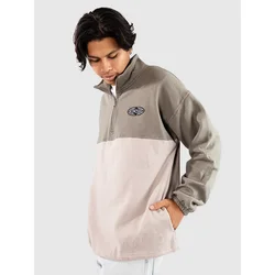 Rip Curl Heritage Oval 1/4 Zip Crew Fleece Sweater cactus green