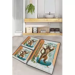 Lessentiel Maison Set 3 prostirke za kupatilo Šareni