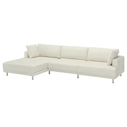 UPPAKRA Modularna sofa s 4,5 sedišta, s lenjivcem, levo/Axvall prljavobela