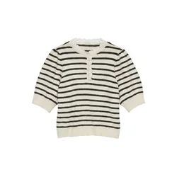 VERO MODA Pulover VMDOFFY kremna/črna