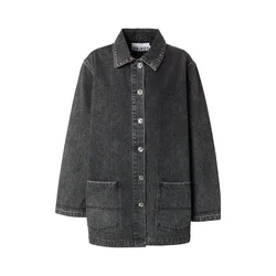 OBJECT Prehodna jakna črn denim