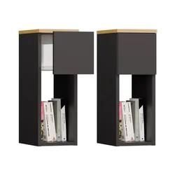Topeshop Nočna omarica GALAX 20/1S ANTRACIT ARTISAN