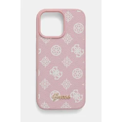 shumee Ovitek Guess Peony Script MagSafe - iPhone 16 Pro Max (roza)