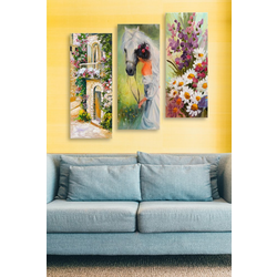 WALLXPERT dekorativna slika iz 3 dela, GARDEN MDF0011