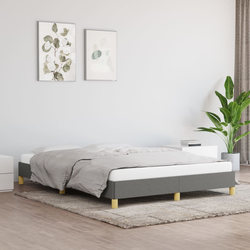 vidaXL Posteljni okvir temno siv 160x200 cm blago