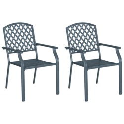 Vrtna stolica 2 pcs Antracit 56 x 65 x 89 cm Čelik
