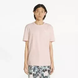 PUMA Classics Heathers Tee Men, Clothing, Chalk Pink, L