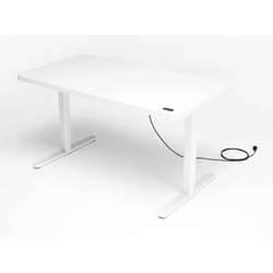 YAASA električno nastavljiva pisalna miza Desk Light, bela, 138x74 cm