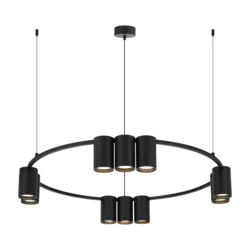 Luster na sajli GENESIS 10xGU10/8W/230V crna