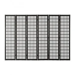VEVOR Prostorilni razdelilec 6 panelov japonski slog 2420x1700x185 mm črn