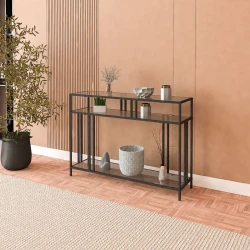 HANAH HOME Venedik 100 Black Fume Glass