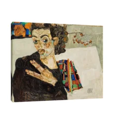 Canvas Slika na platnu Selbstbildnis, Egon Schiele, Bez rama, 75 x 60 cm