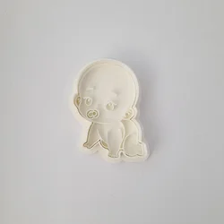 KREATIVNI SLATKIŠI Modla za kolače i ukrase Beba, 6 cm, Bela