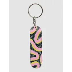 Blue Tomato Skate Keychain pink pattern