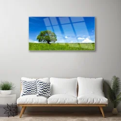 tulup.si Steklena slika Grass tree narava 100x50 cm 2 obešalnika