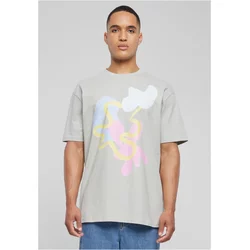 Abstract oversize t-shirt of light asphalt