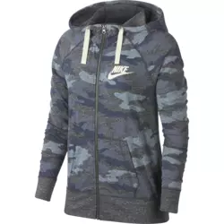 Nike W NSW GYM VNTG HOODIE FZ CAMO, ženska jopa, modra