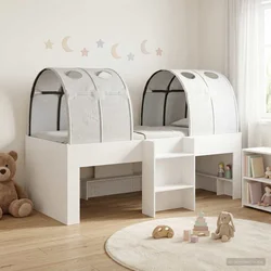 Krevet s Tunnels 4 pcs Bijela Konstruirano drvo