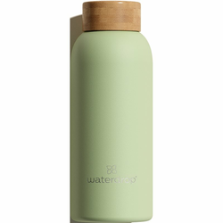 Waterdrop Steel steklenica za vodo iz nerjavnega jekla majhna barva Pastel Olive Matt 400 ml
