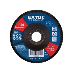 Extol Premium Lamelni disk, poševni korund, 125 mm, P60 8803473