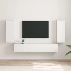 TV zidni ormar 2 pcs Bijelo 30 x 31 x 80 cm Konstruirano drvo