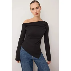Trendyol Milla ženska bluza Twoaw24Bz00393, Crna-Crna
