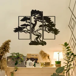 Bonsai - M386 Crni Dekorativni Metalni Zidni Pribor (3 Komada)