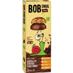 Bob Snail Polž Bob Sadna poslastica v mlečni čokoladi jabolko in hruška 30 g