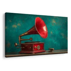 Slika zgodovinski gramofon v notranjosti - 120x80