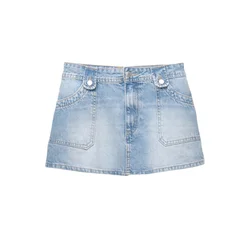 Pull&Bear Krilo W3 MINI FALDA CARPENTER moder denim