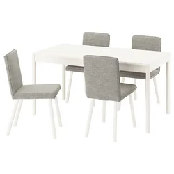 TONSTAD / TONSTAD Sto i 4 stolice, prljavobela/Viarp bež/braon prljavobela, 150x80 cm