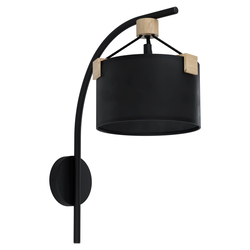 EGLO Zidna lampa POTOSI 1xE27 crna/kraft papir 39945